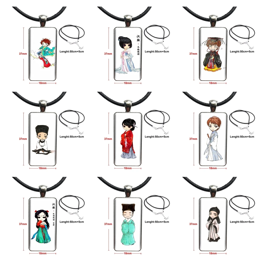 Креативная Китайская одежда фигурки ручной росписи модное ожерелье с подвеской