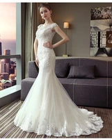 sexy luxury wedding dress 2021 appliqu%c3%a9s flower mermaid elegant bride dress lace wedding gowns vestido de noiva