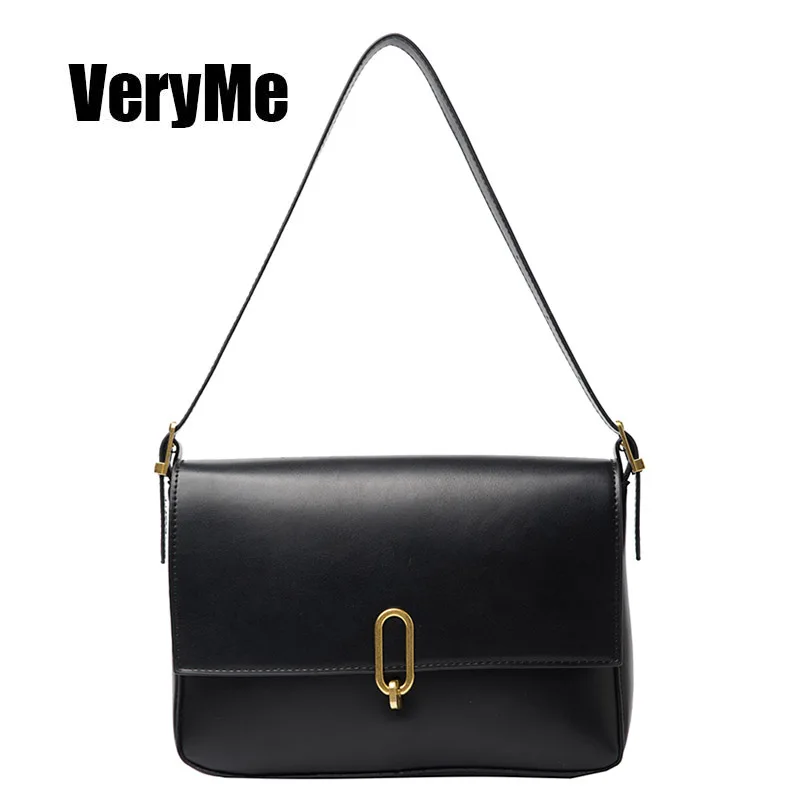 

VeryMe High Quality PU Leather Shoulder Pack Small Square Crossbody Bags for Women Solid Color Ladies Handbags Bolso Negro Piel