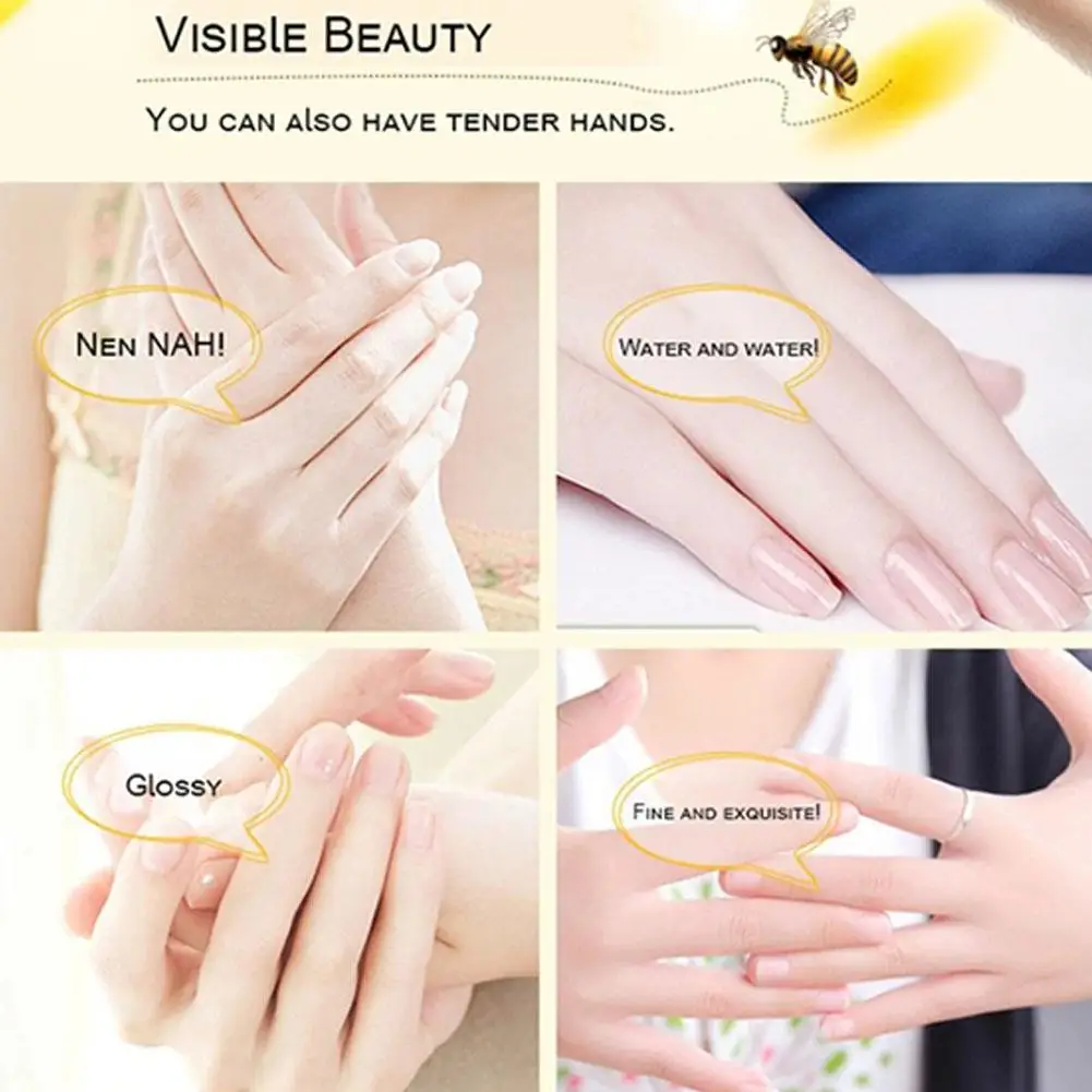 Яркая Гламурная молочная Медовая маска для рук воск увлажняющая отбеливающая