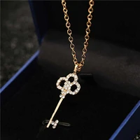fashionable popular jewelry key clavicle necklace gift card jewelry