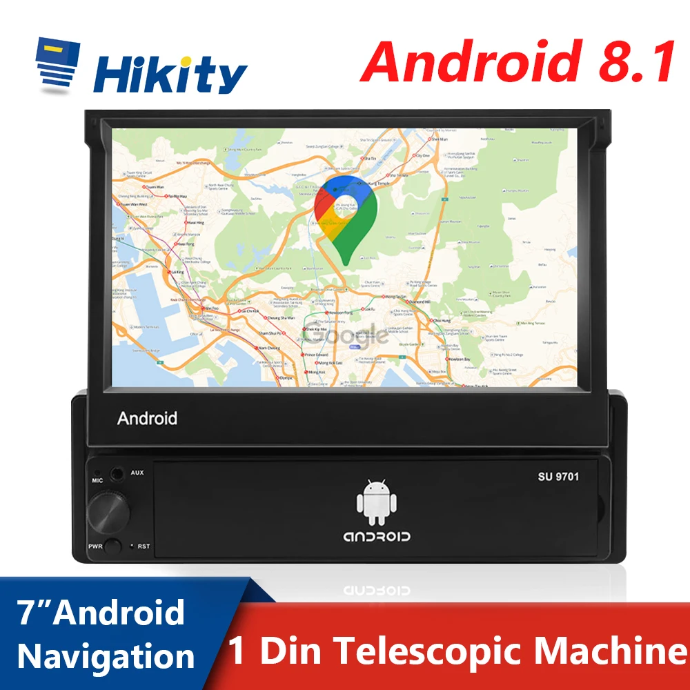 Hikity Android Car Radio 1 Din GPS Multimedia MP5 Player 7'' Audio Stereo Support Mirror link FM USB Rear View Camera | Автомобили