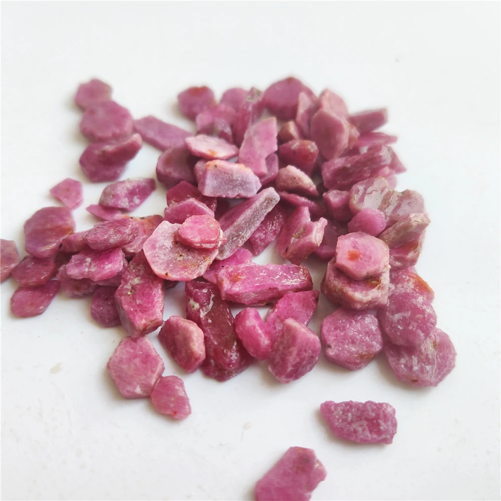 

3-12mm Natural Real Rare Corundum Gems for Making Jewelry Red Ruby Rough Specimen Mnerals Healing