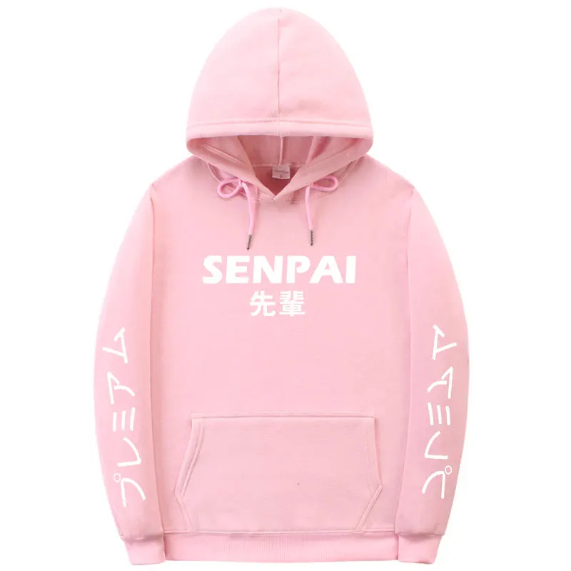 Pink MS431 Модная японская уличная одежда SENPAI, толстовка с капюшоном, несколько цветов, мужские и женские толстовки, пуловер, sudadera hombre - Цвет: Pink MS431
