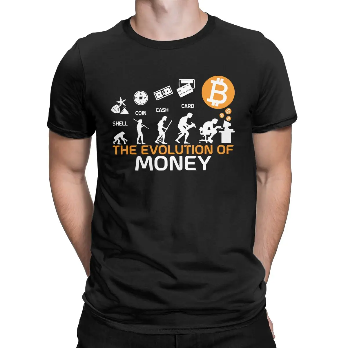 Футболка с изображением эволюции денег мужские забавные женские футболки