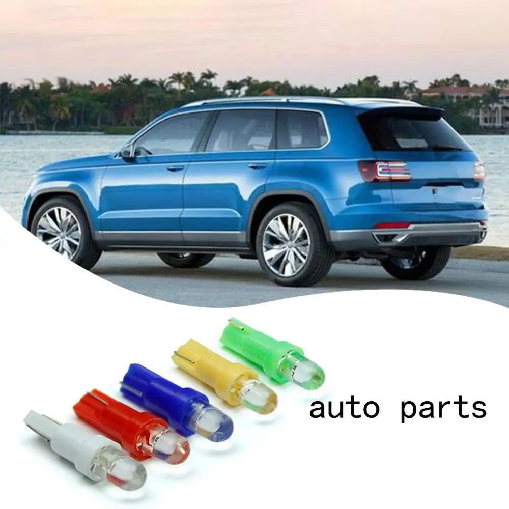 

20pcs Car Interior T5 Led 1 SMD DC 12V Light Ceramic Dashboard Gauge Instrument Ceramic Car Auto Side Wedge Light Lamp Bulb