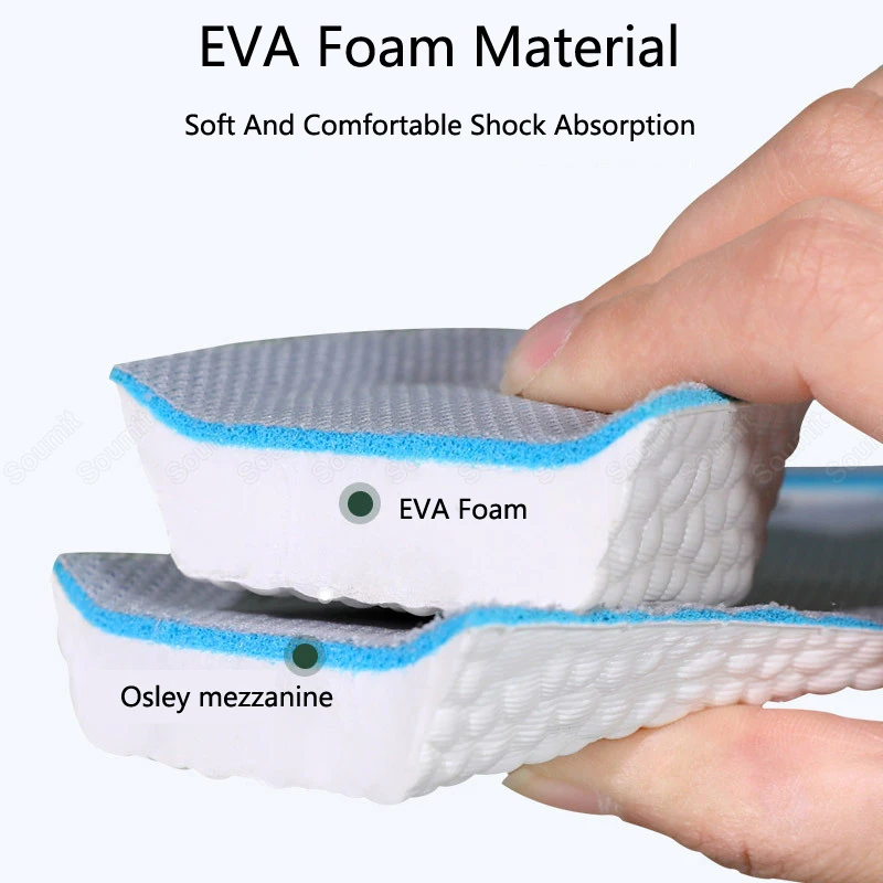 Memory Foam Height Increase Insoles for Women's Shoes Men Sneakers Heel Insert Comfort Deodorant Shoe Sole Lifting Template | Обувь
