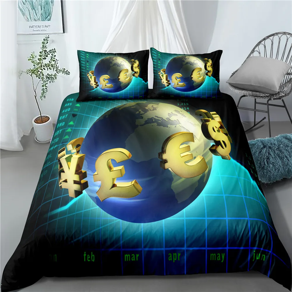 Деньги Доллар фунт пространстве 3 шт./компл. комплект постельных принадлежностей