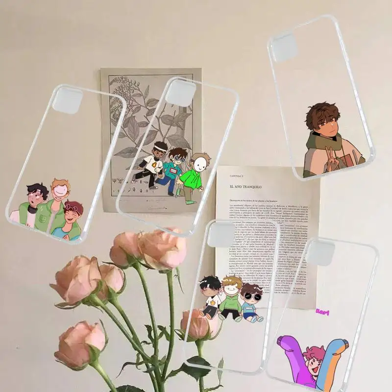 

hot game cartoon Dream Smp Phone Case Transparent for iPhone 6 7 8 11 12 s mini pro X XS XR MAX Plus