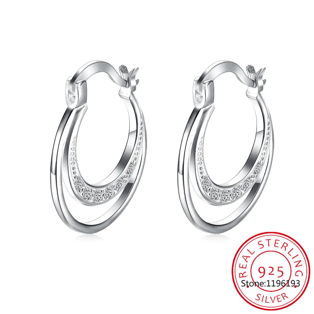 Серьги-кольца женские из чистого серебра 925 пробы | Украшения и аксессуары