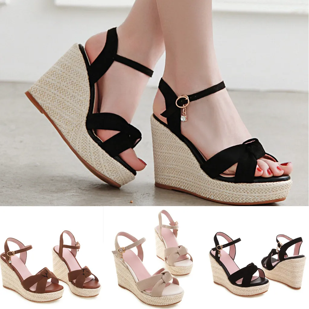 

Wedges Shoes For Women High Heels Sandals Summer Shoes 2020 Flop Chaussures Femme Platform Sandals 2020 Plus Size Dropship 12