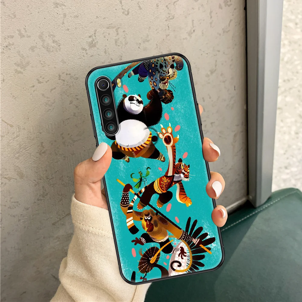

Kung Fu Funny Panda Phone case For Xiaomi Redmi Note 7 7A 8 8T 9 9A 9S 10 K30 Pro Ultra black tpu waterproof fashion hoesjes