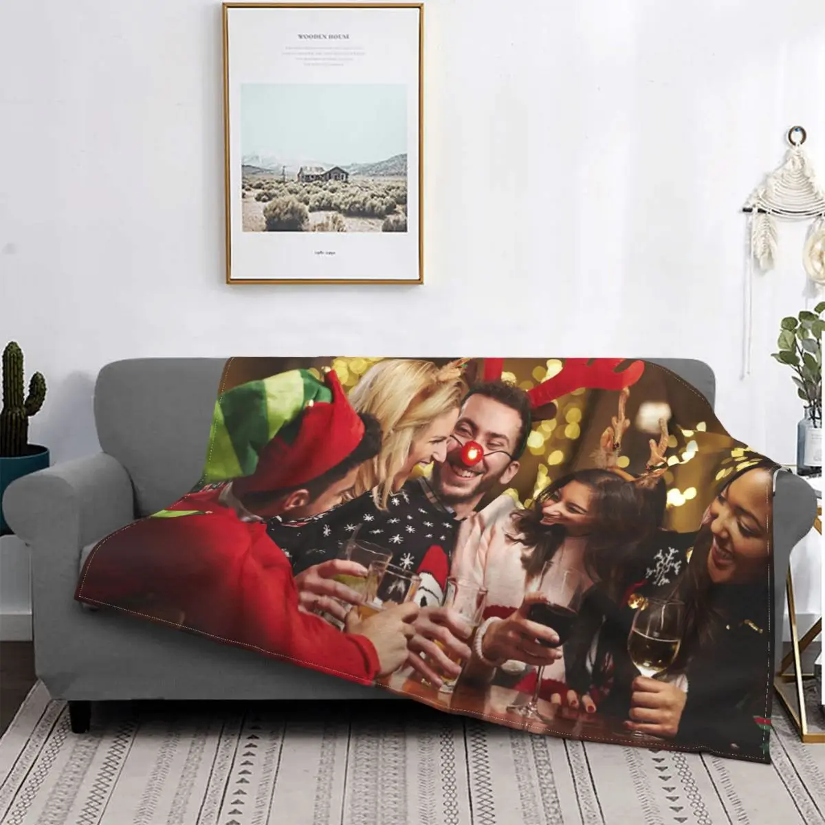 

Одеяло на новый год, рождественское покрывало, плюшевое мягкое покрывало, Фланелевое покрывало, постельное белье, диван, Пушистый подарок н...