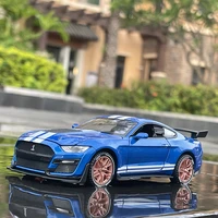 132 simulation car model alloy material ford mustang shelby gt350 gt500 pull back function kids toy car 4 doors childrens gifts
