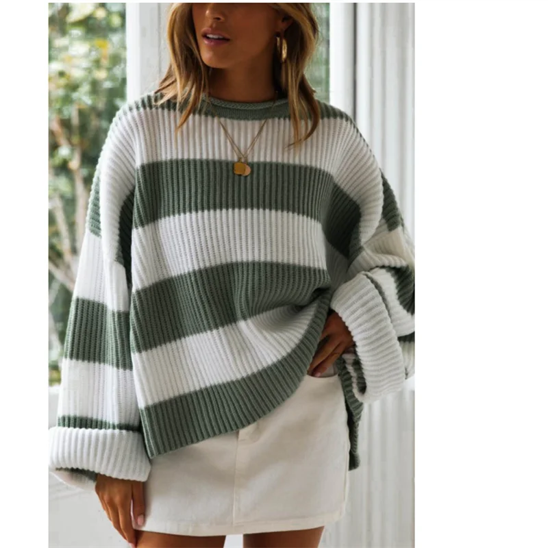 Женские свитера больших размеров модная зимняя повседневная пикантная