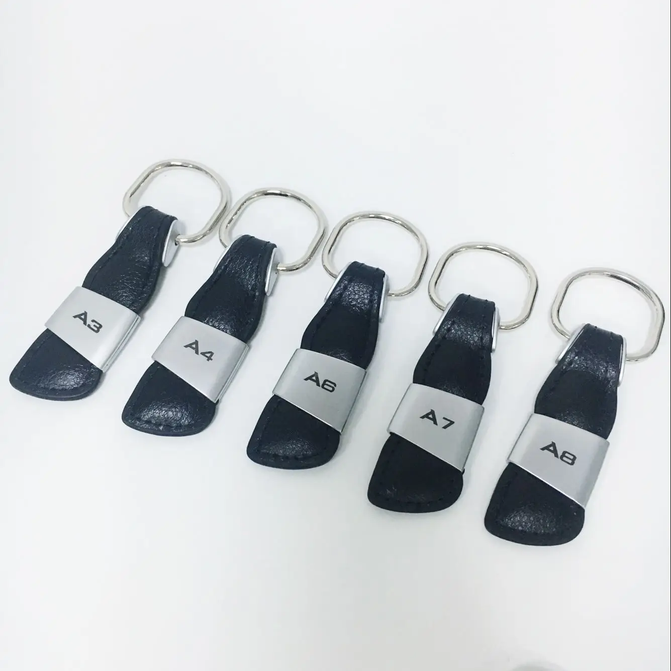 Автомобильная эмблема значок из натуральной кожи брелок для Audi A1 A3 A4 A5 A6 A7 A8 TT Q2 Q3 Q5