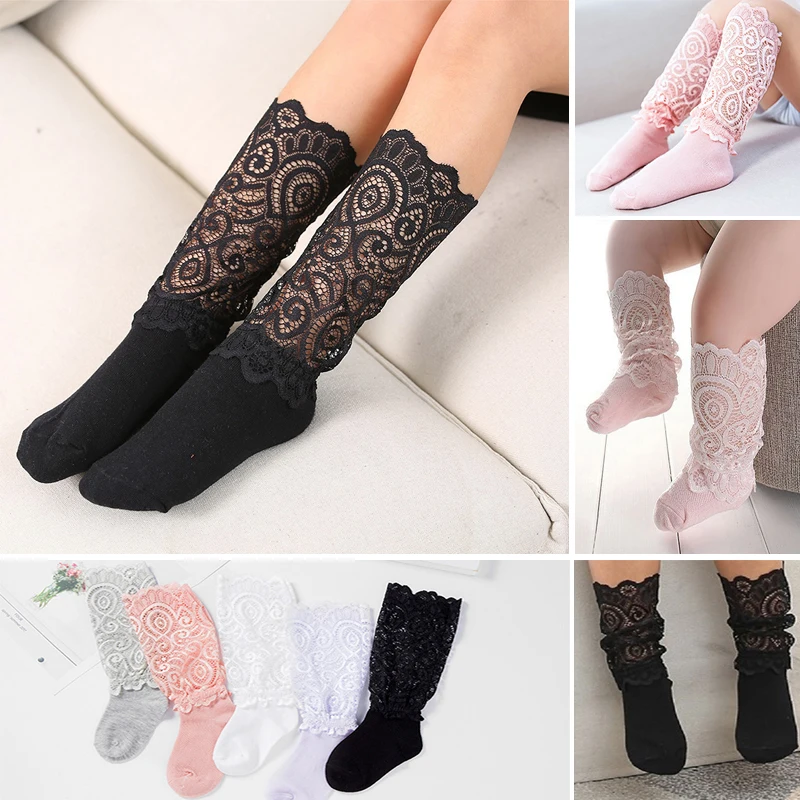 

Lace Knee Socks Girls Beauty Princess Style Toddler Long Socks Summer Socks For Girls Baby Dresses Clothes Accessories