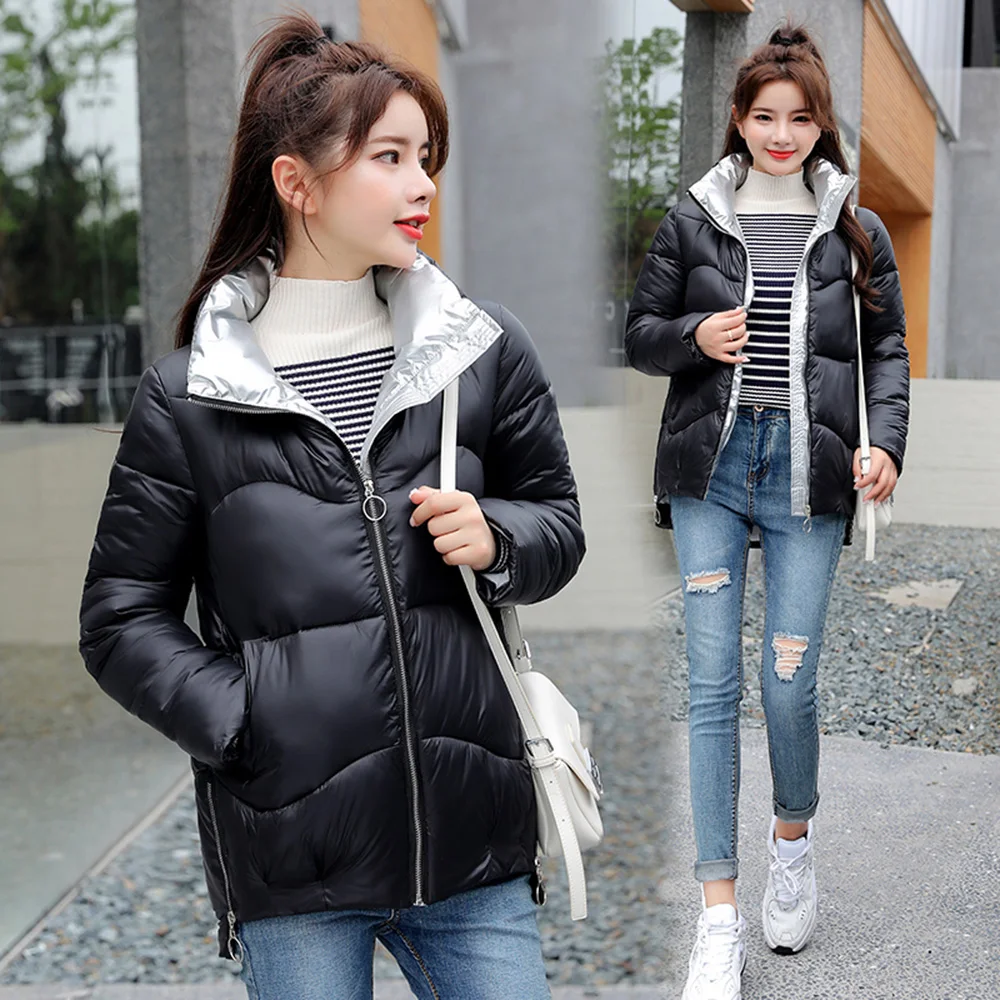 

Vielleicht 2020 New Winter Jacket Women Down Cotton Padded Short Parkas Mujer Plus Size 3XL Casual Winter Jacket Coat Female