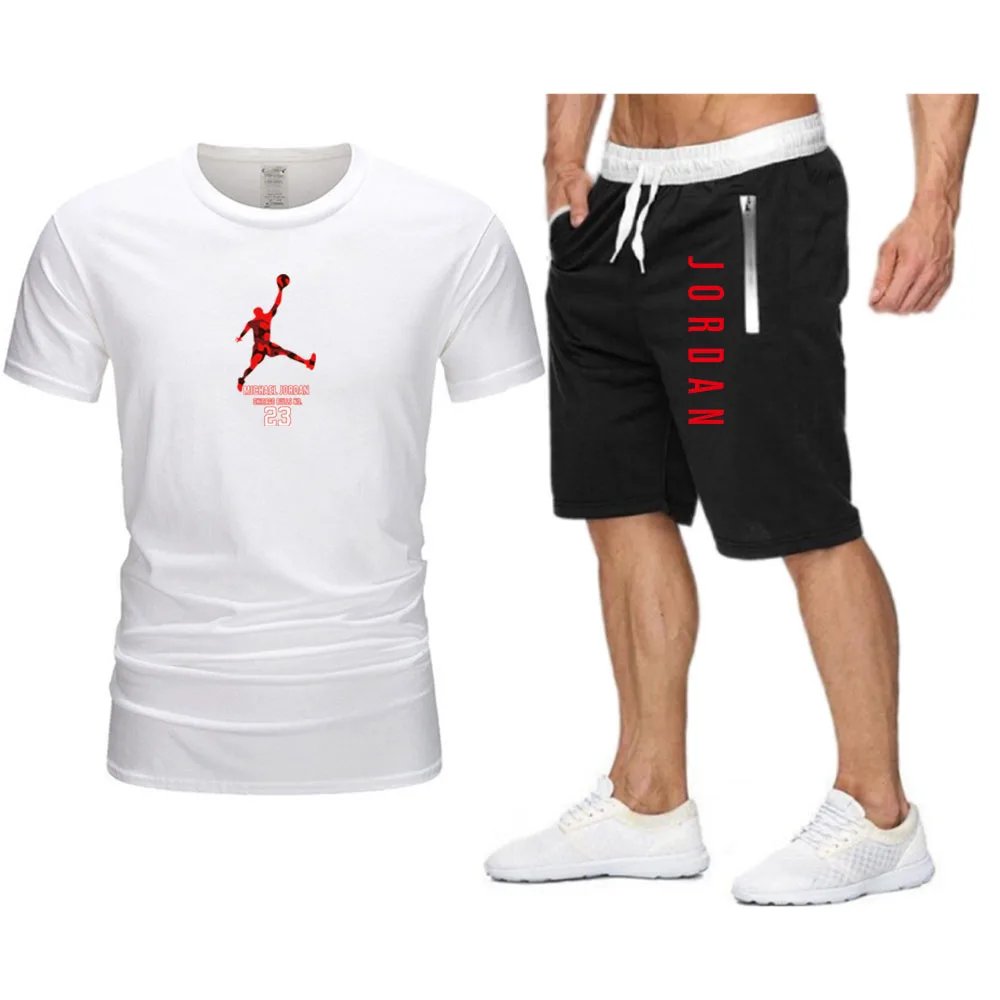 

Summer Beach Shorts Men's Clothing Streetwear Men T-shirt Fashion Anime JORDAN 23 Lay-Up Printing Harajuku Tracksuit Brand Sets