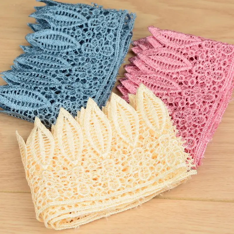 #182 кружево с узором в виде листьев водорастворимое полиэстер швейцарская вуаль