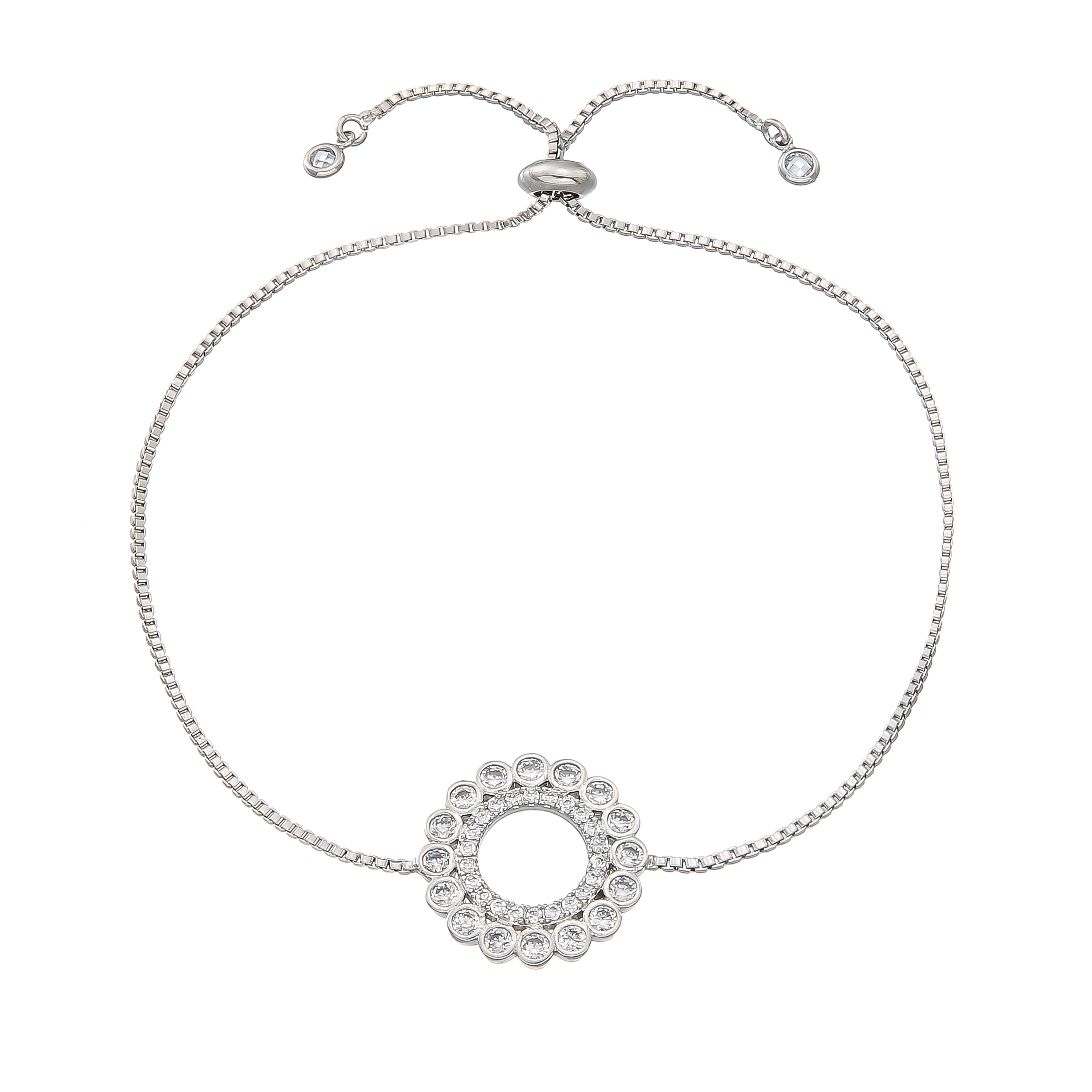 

L'amour&ma Trendy Adjustable Hollow Crystal Bracelet Luxury Wedding Bracelet For Women Jewelry Accessories Engagement Gifts