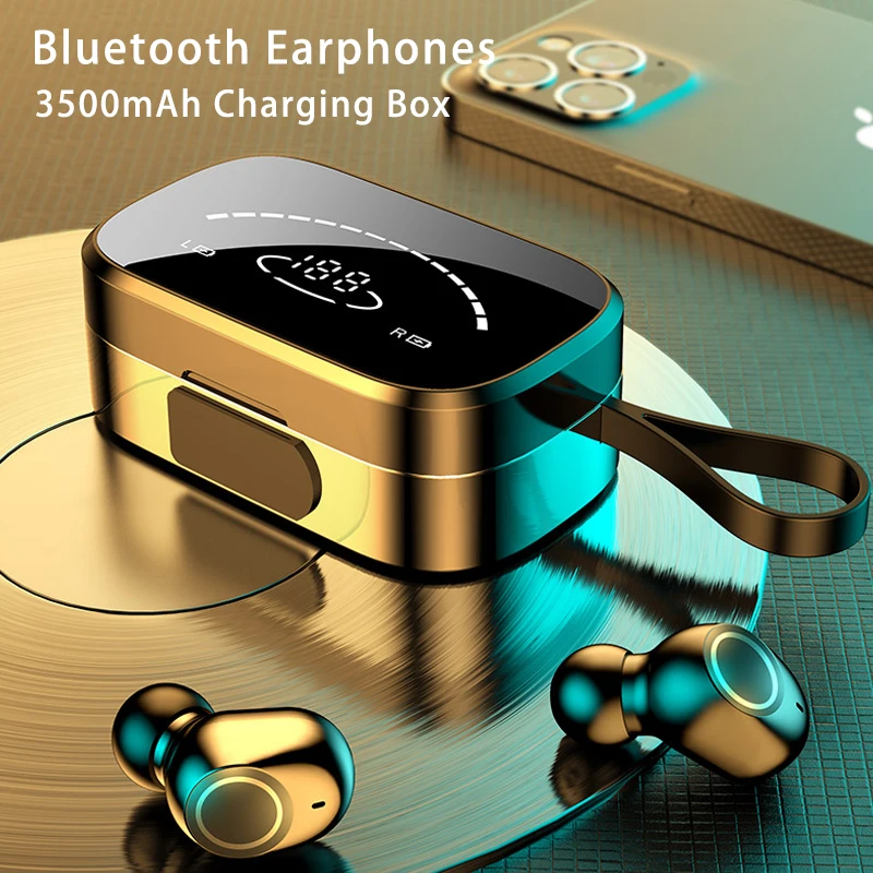 

TWS-наушники с светодиодный кой Bluetooth и зарядным футляром на 3500 мА · ч