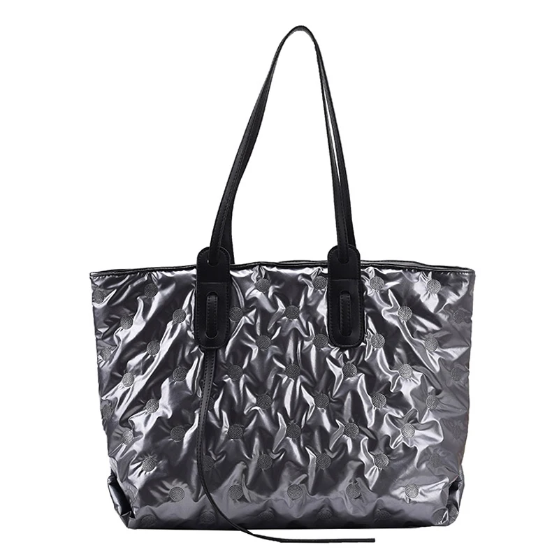 

High Quality Space Cotton Shoulder Bags For Women 2021 New Down Bag Fashion Lady Handbags Tote Bags Luxury Designer Shopper Bag
