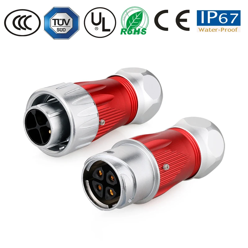 Водонепроницаемый Штекерный разъем фоторазъем 4 контакта