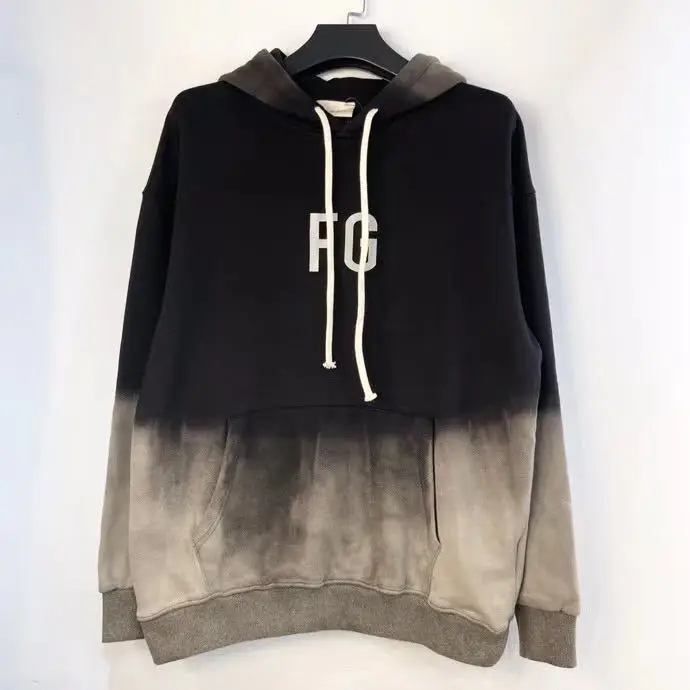 

2021 spring and autumn new fashion men's hip hop tie dyed Hoodie fish scale hooded long sleeve sweater