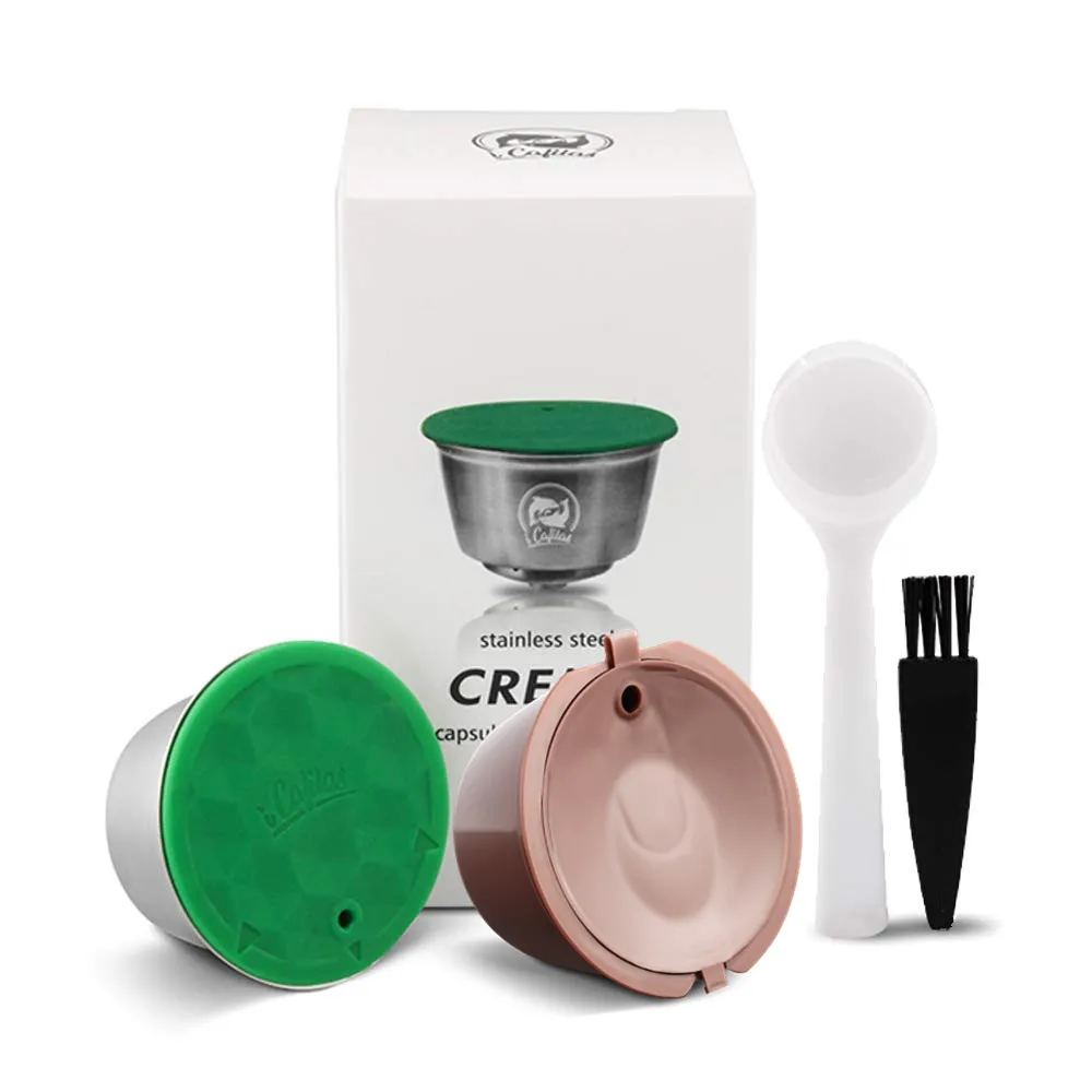 As picture ICafilas Нержавеющая сталь combinacapsule Crema Кофе фильтр-чашка многоразовые многоразового Nescafe Dolci густо Кофе капсула Pod - Цвет: As picture