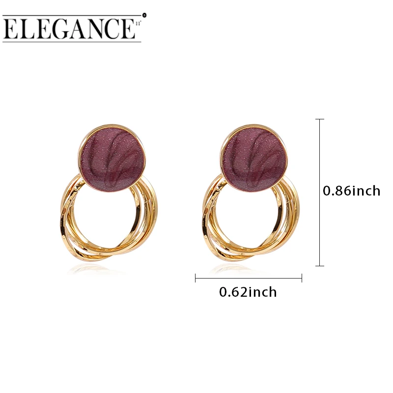 Элегантные осенне-зимние Модные Винтажные масляные Висячие серьги для женщин