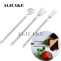3 piece chocolate dipping set stainless steel chocolate tools fruit hot pot barbecue fork bread dip tool 21x2 4x0 4cm metallic