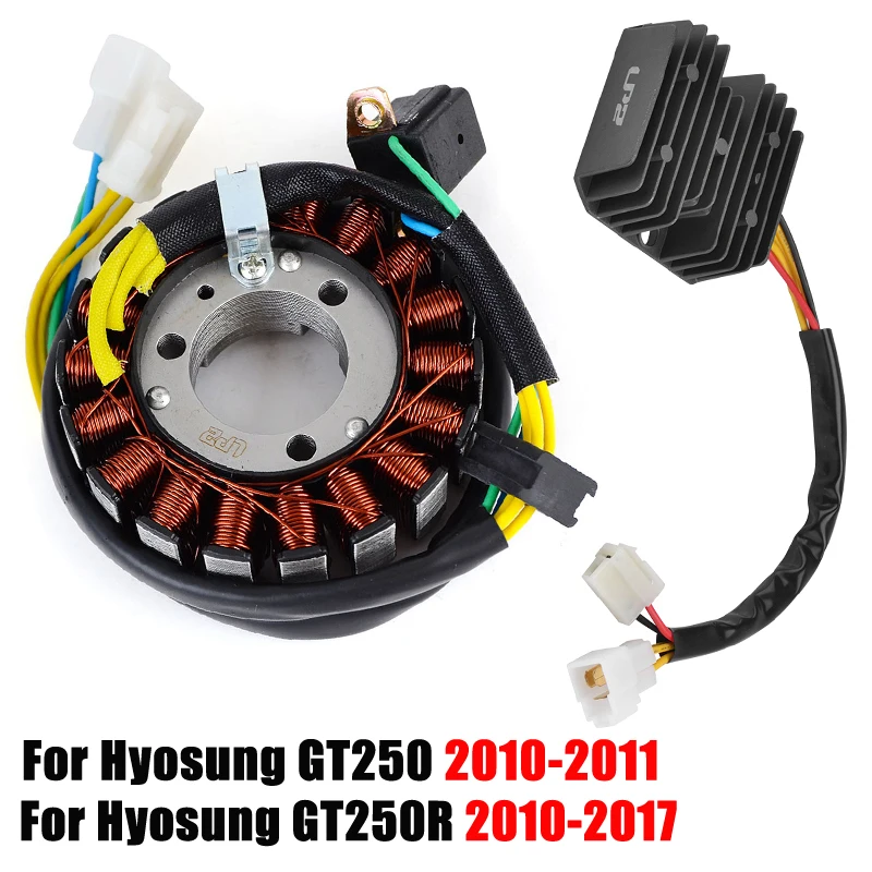 

Motorcycle Stator Coil+Voltage Regulator Rectifier For Hyosung GT250 GT250R 2010 2011 2012 2013 2014 2015 2016 2017 GT 250 250R