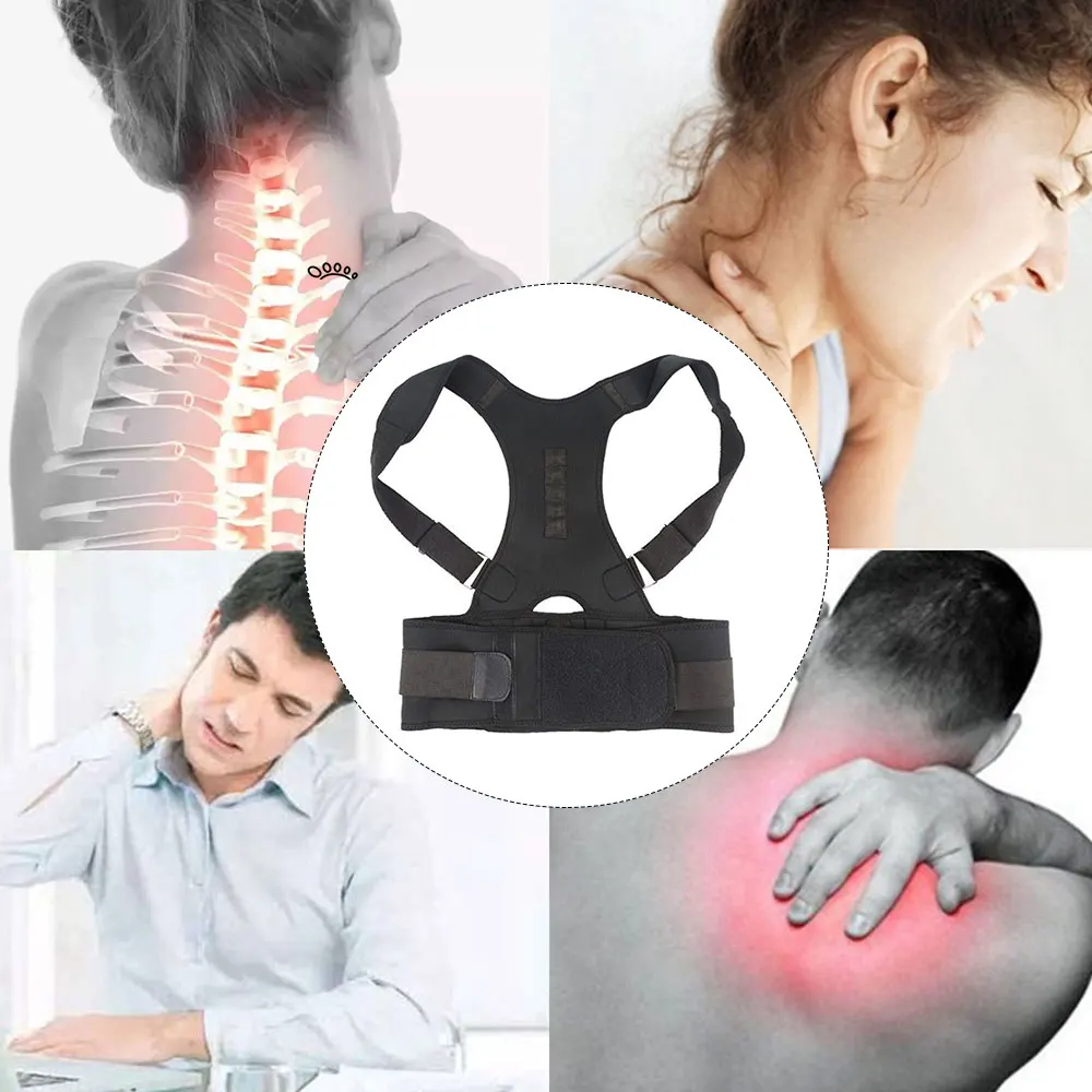 Регулируемый корректор для спины и осанки пояс с магнитной лентой поясничный