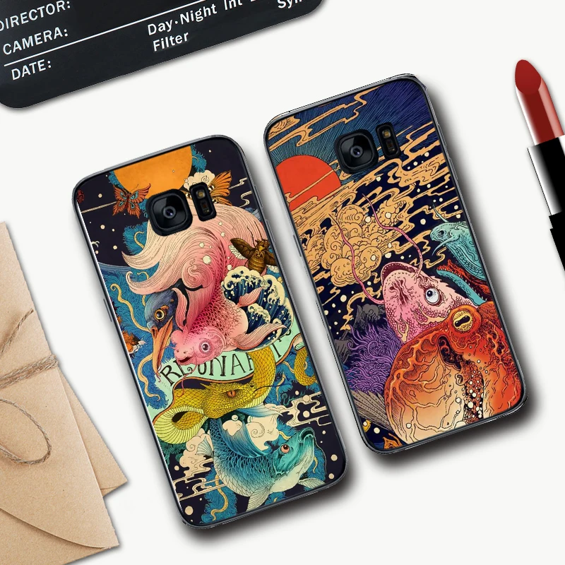 77F в японском стиле арт силиконовый чехол для Samsung S6 S7 край S8 S9 S10 рlus Lite S10E S20 ультра
