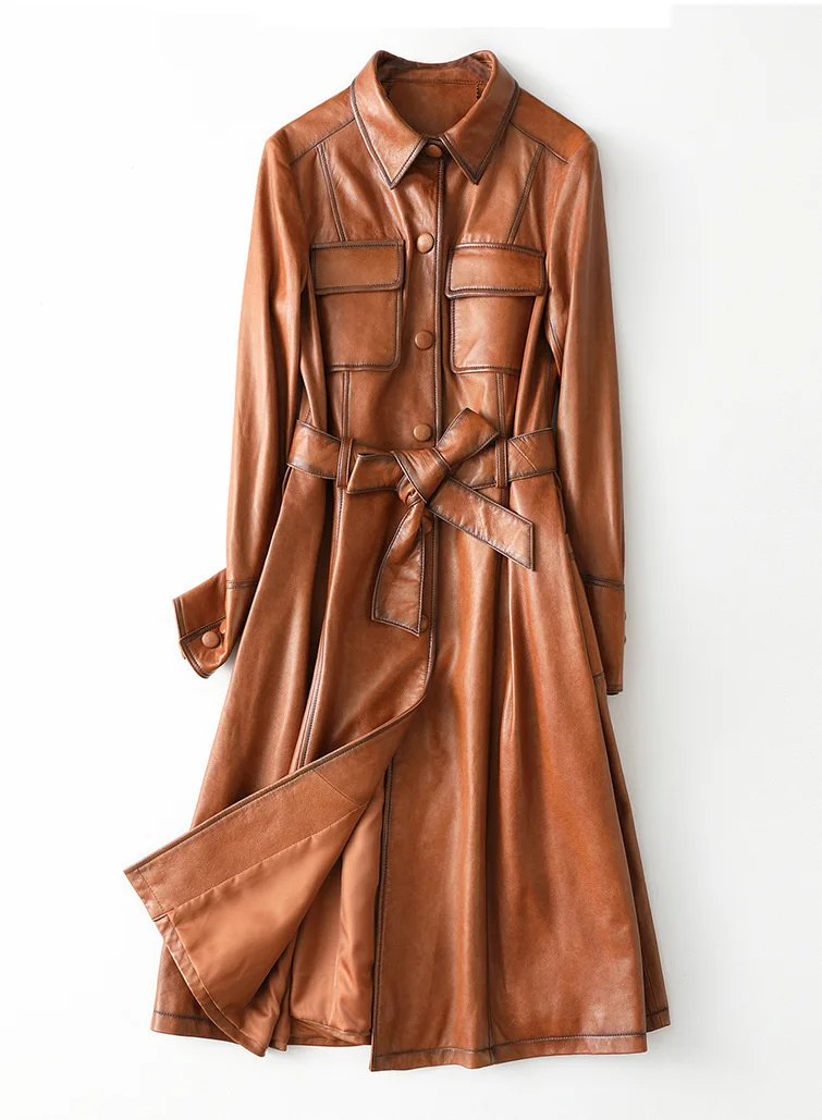 

Free shipping.fashion Ladies genuine leather jackets.casual,chic ,trendy sheepskin coat