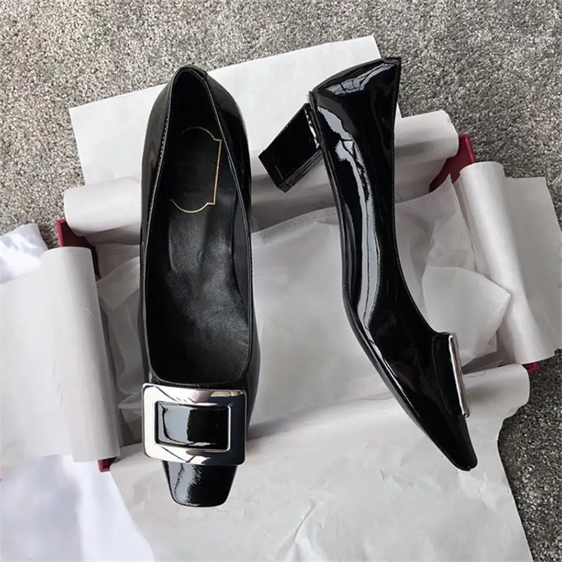 Туфли-лодочки женские из лакированной кожи на высоком каблуке 5 см | Обувь