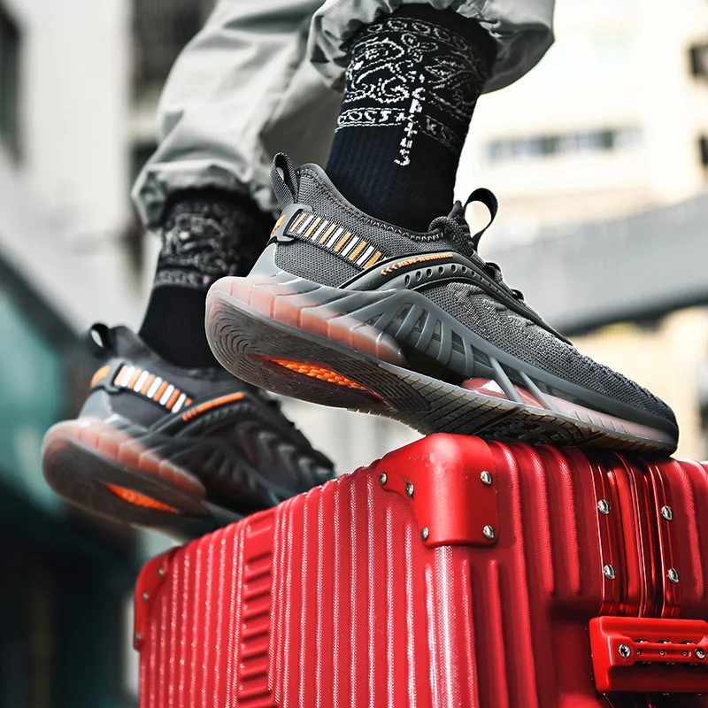 

Leather Casual Men's Shoes Mixed Color Men Sneakers Mesh Breathable Males Footwear Autumn Increase Board Youth Tide Shoes Newest