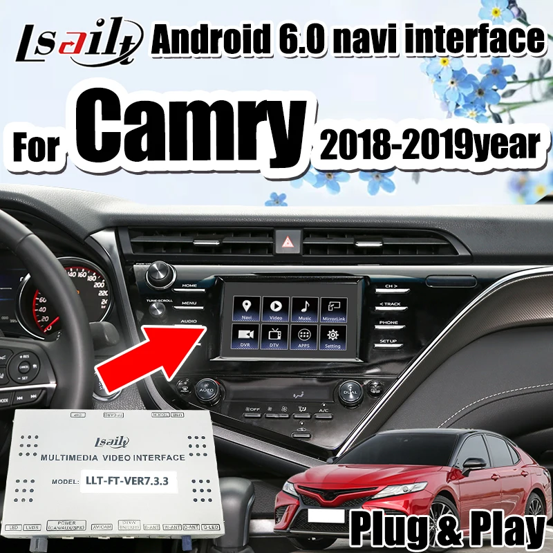 Lsailt Android мультимедийный видео интерфейс для Camry Toyota Panasonic Pioneer модель интегрированная навигационная поддержка carplay