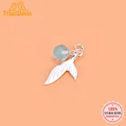 Кулон-подвеска рыбий хвост, из серебра 925 пробы