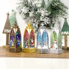 Рождественский светильник в виде Санта-Клауса, снеговика, замка, светильник в виде замка, сказочное украшение для вечерние, светильник на Рождество 2021