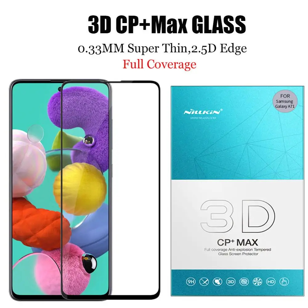 Защитное стекло Nillkin закаленное 9H 3D для Samsung Galaxy A51 A71|case for iphone|for iphonetpu case |