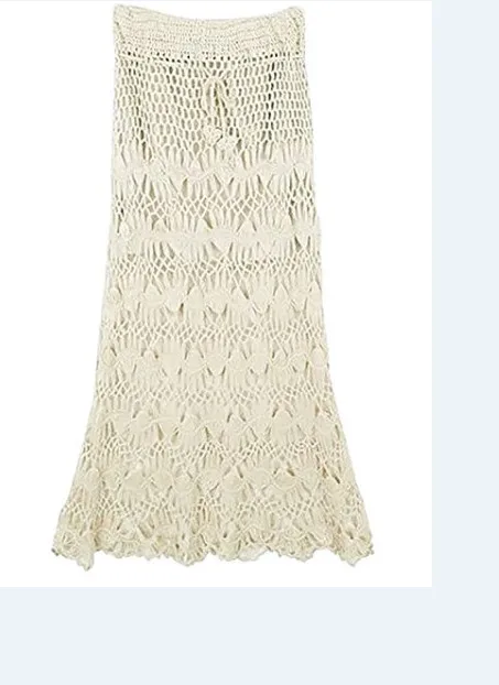 Новинка 2021 вязаная крючком накидка Прозрачная Сексуальная юбка для купальников