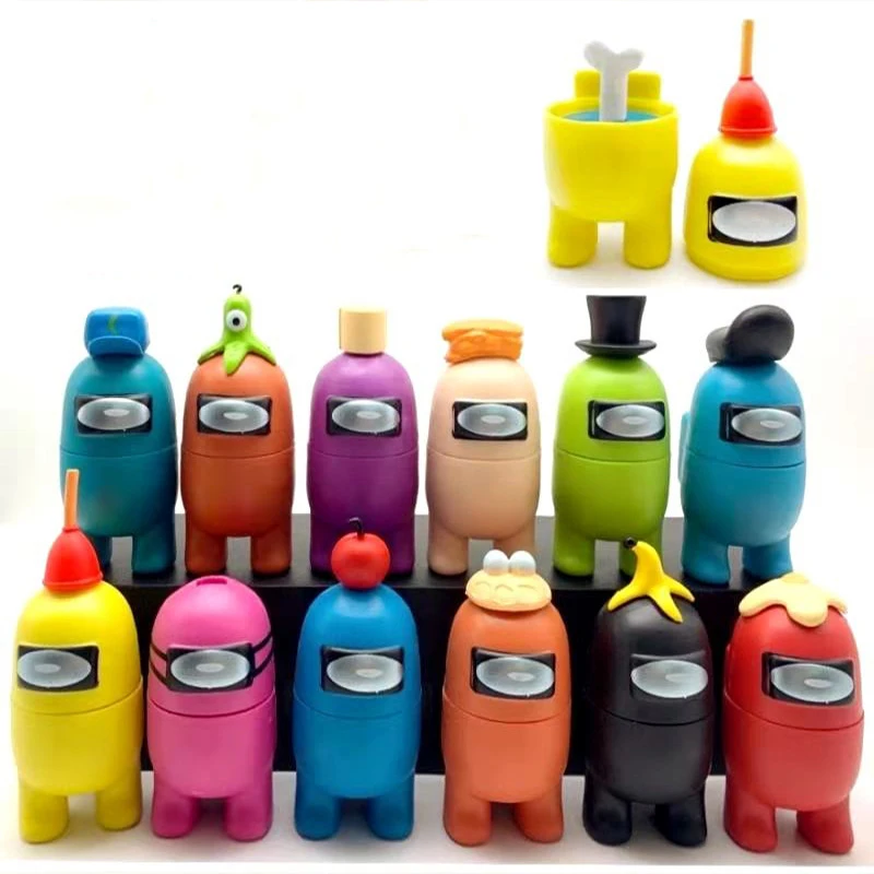 

New 12/7PCS among us toys anime figure MINI carton models action toy figures game DIY decoration capsule dolls Blind Box Gifts