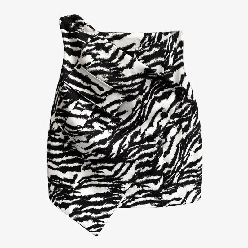 

Мини-юбка женская с леопардовым принтом, модная облегающая Асимметричная Клубная дизайнервечерние вечерняя одежда с завышенной талией, ле...