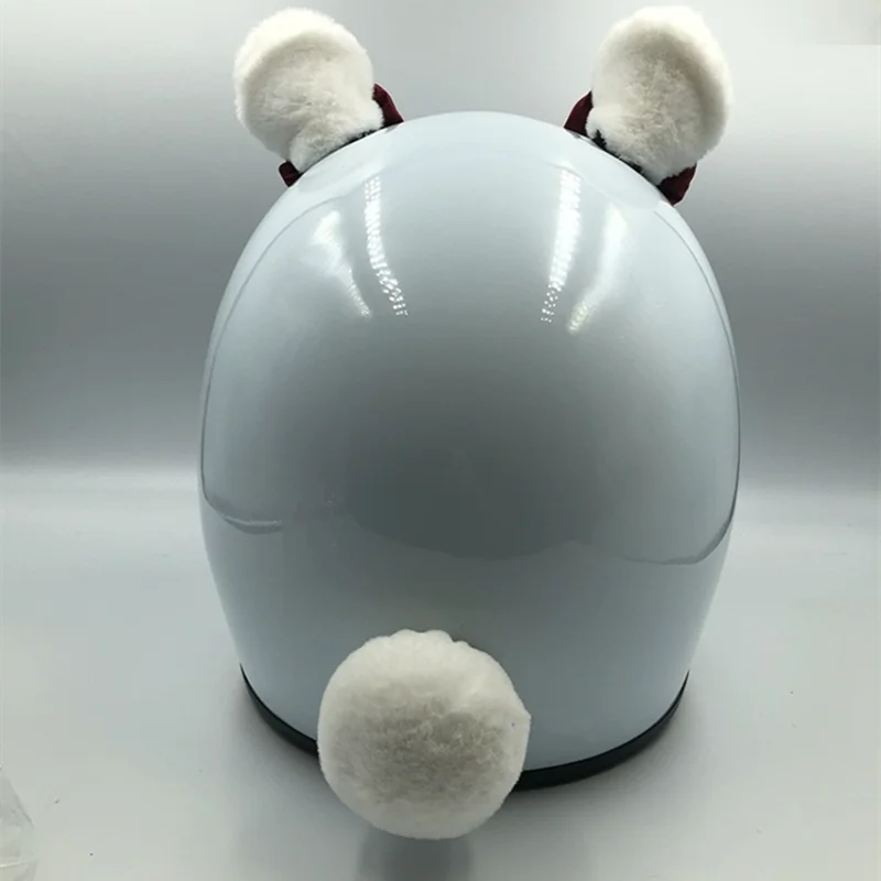 Мотоциклетный шлем 1 комплект плюшевый с кошачьими ушками колокольчиками для