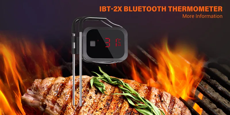 Inkbird еда приготовления пищи Bluetooth беспроводной термометр для барбекю IBT-2X с двойными зондами и таймером для духовки мяса гриль бесплатное приложение управления
