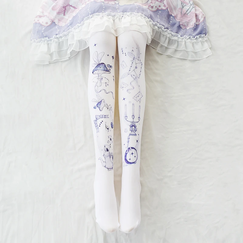 

Japanese Lolita lolita printing pantyhose stockings socks bottoming Lolita kawaii girl