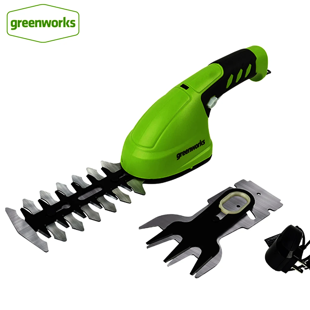 

Greenworks Electric Mini Trimmer Cordless Hedge and Grass Trimmer 7.2V Lithium Battery 2 in 1 Shrub Grass Trimmer Garden Tools