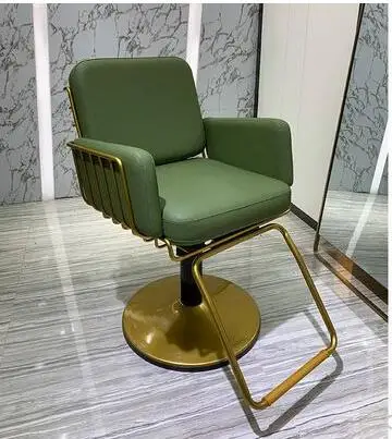 

The new high-end high-end hairdressing chair stainless steel simple hairdressing salon special chair can lift and rotate barbers